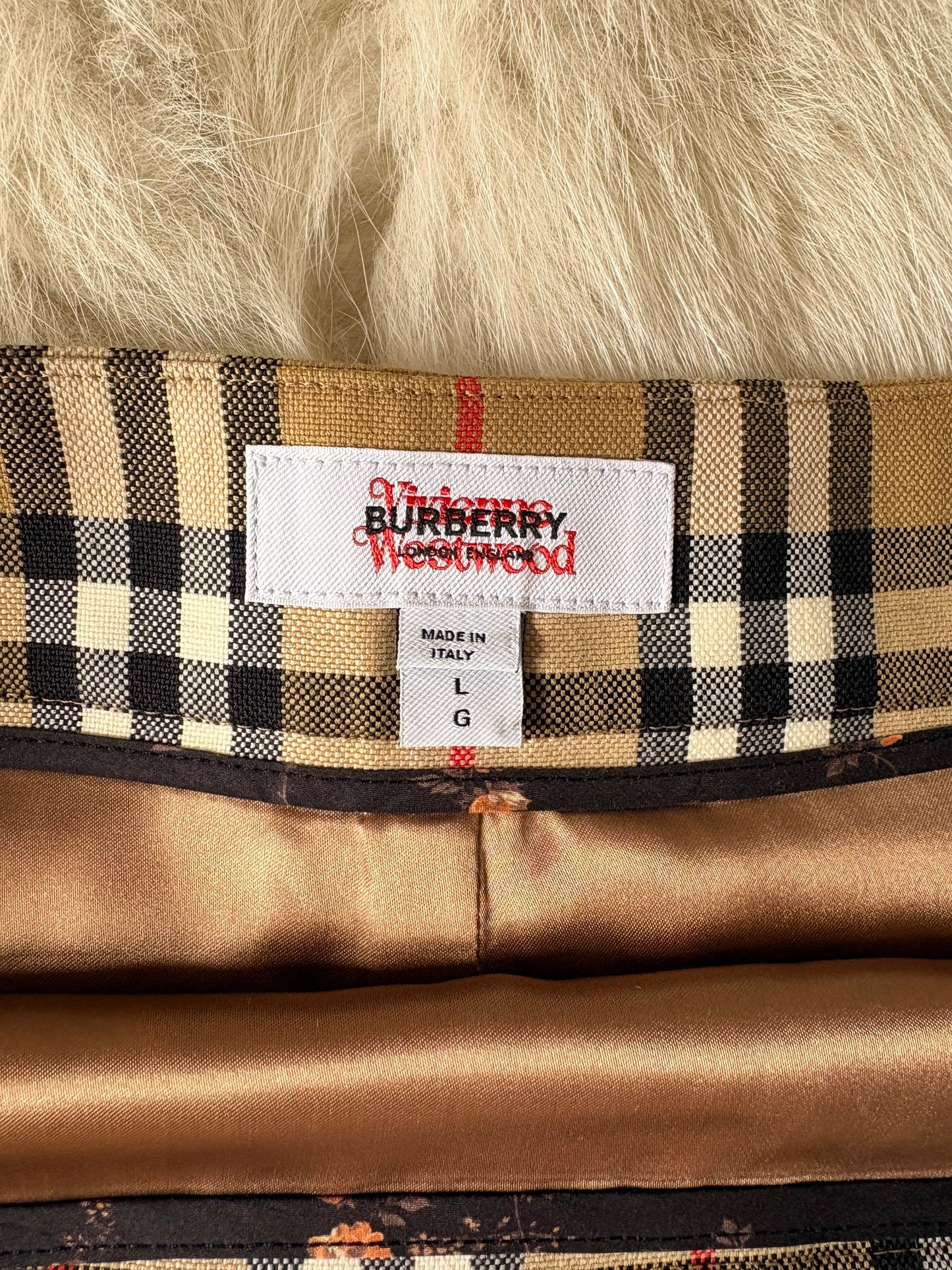 Burberry x Vivienne Westwood micro mini skirt