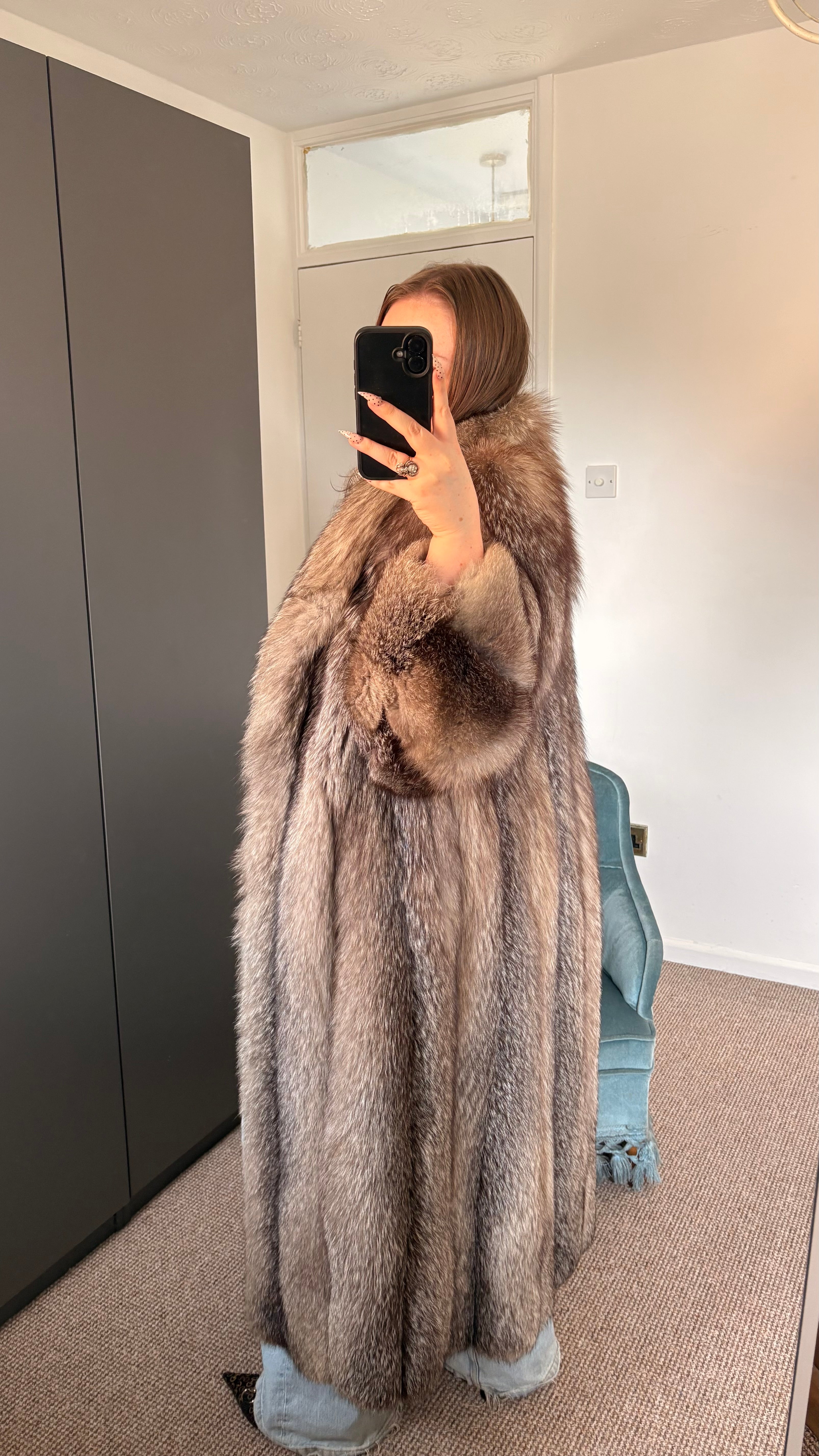 Vintage fox fur coat
