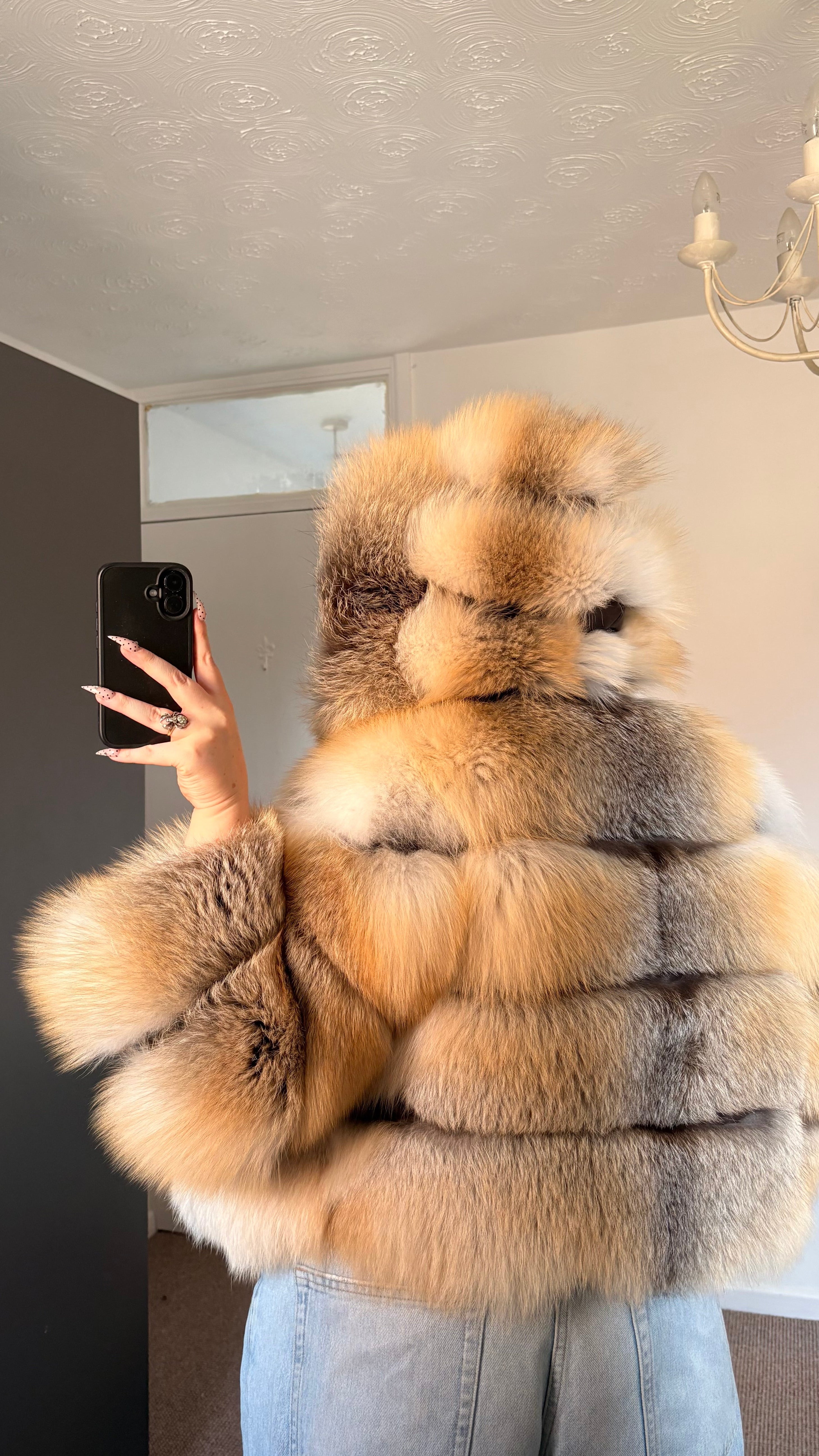 Vintage Fox Fur Bomber