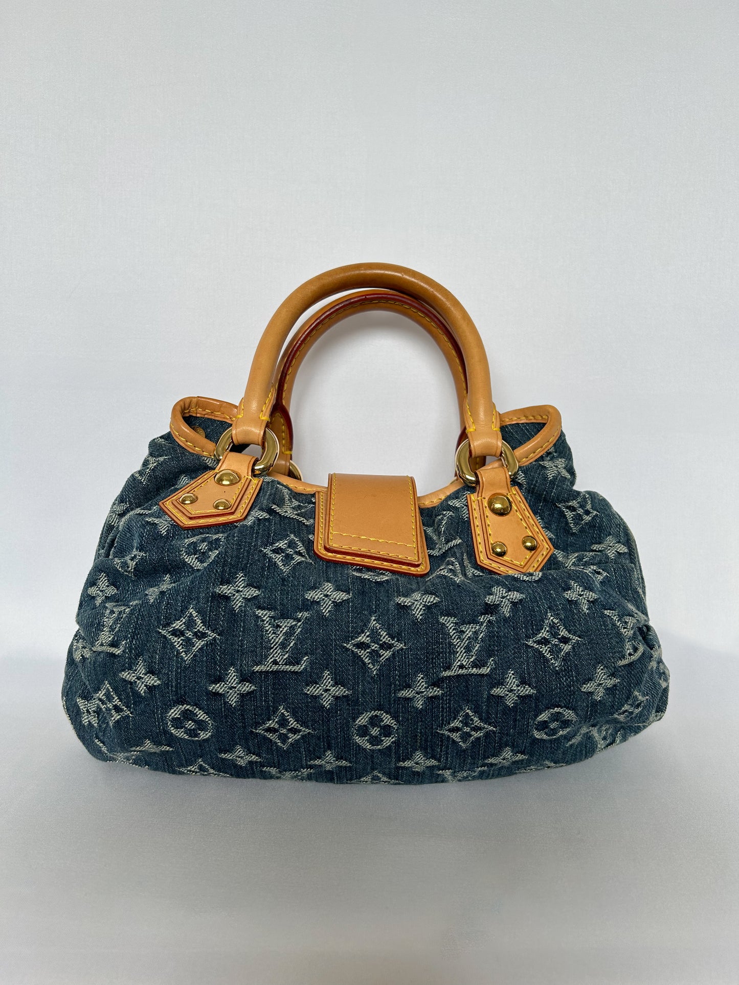 Louis Vuitton denim monogram pleaty bag