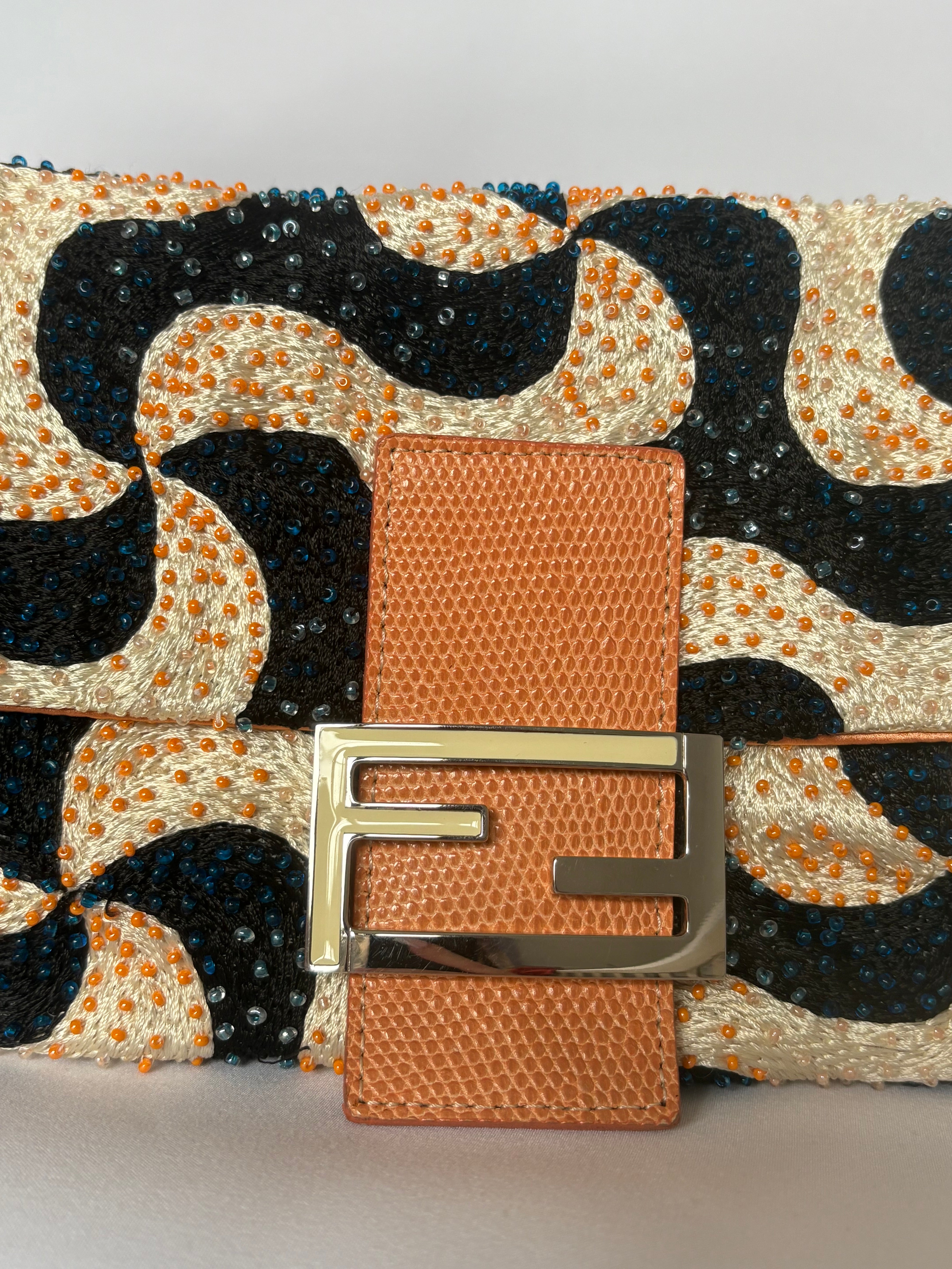 Fendi Baguette Embellished Swirl Pattern