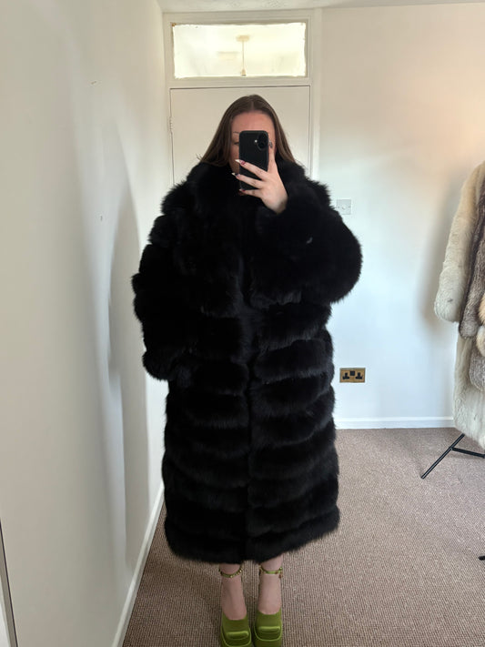 Vintage Black Fox Fur Coat