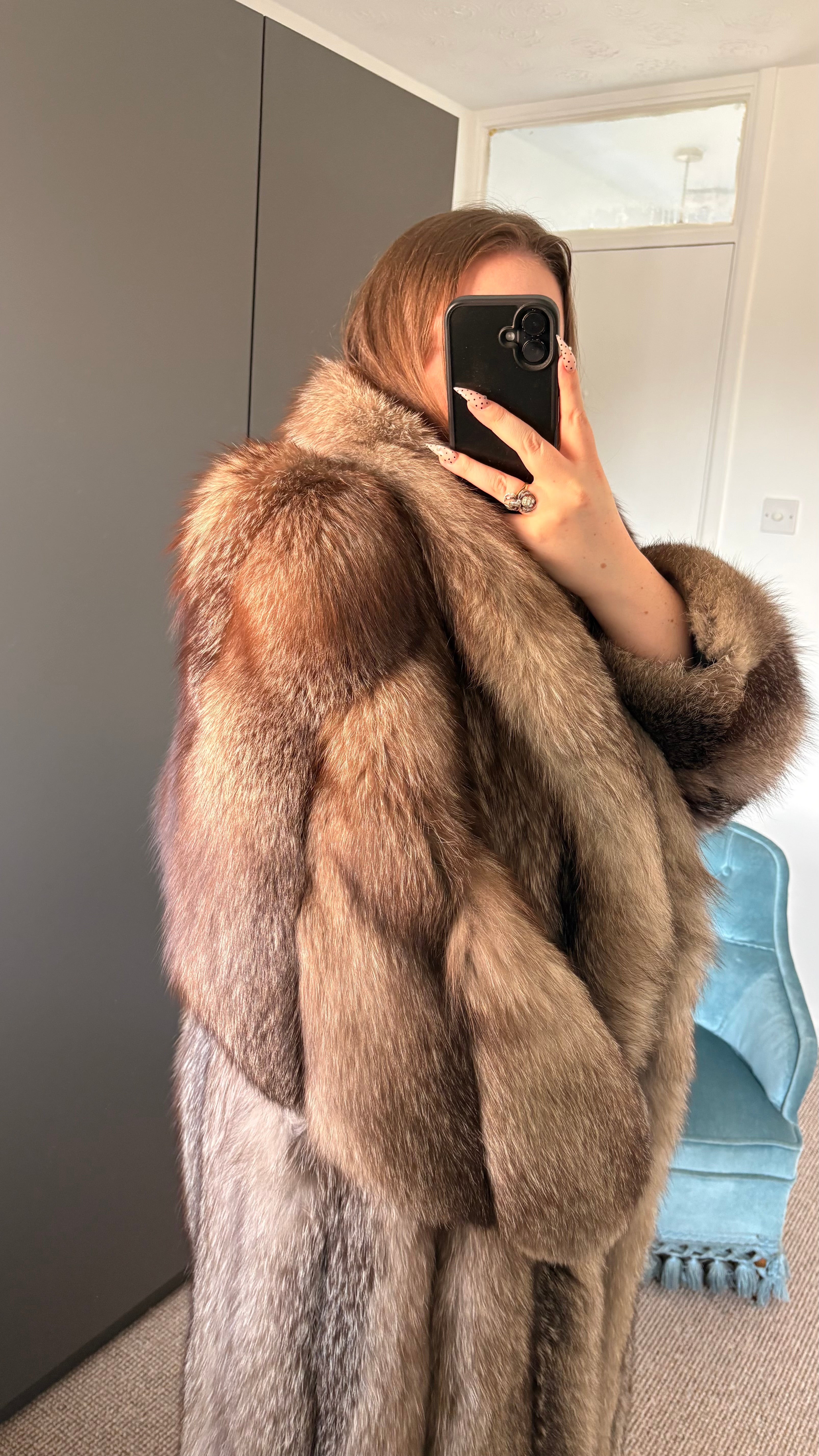 Vintage fox fur coat