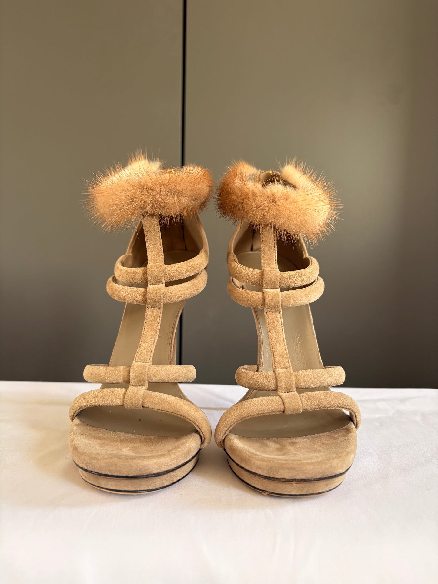 Gucci Mink Fur Heels