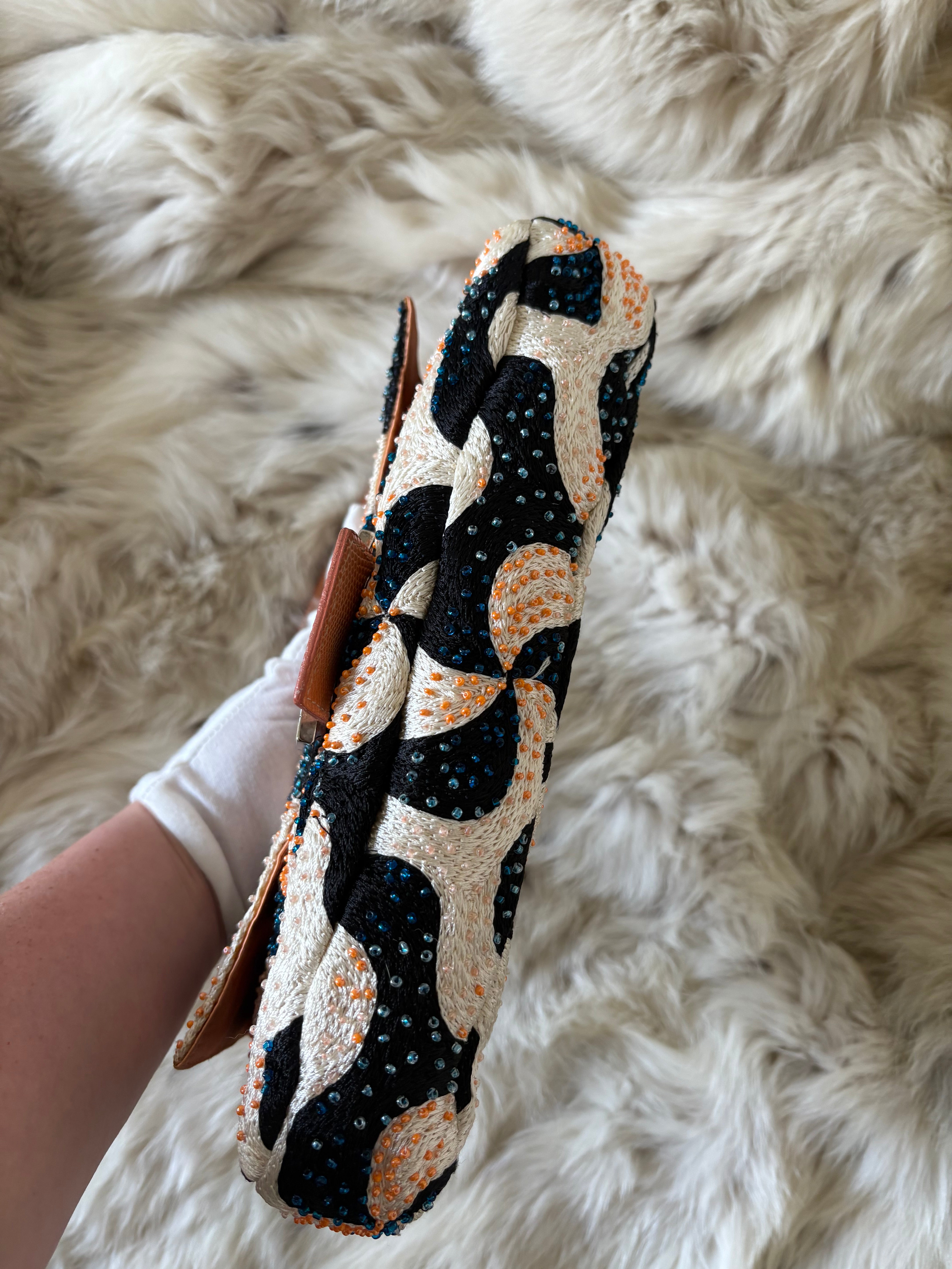 Fendi Baguette Embellished Swirl Pattern