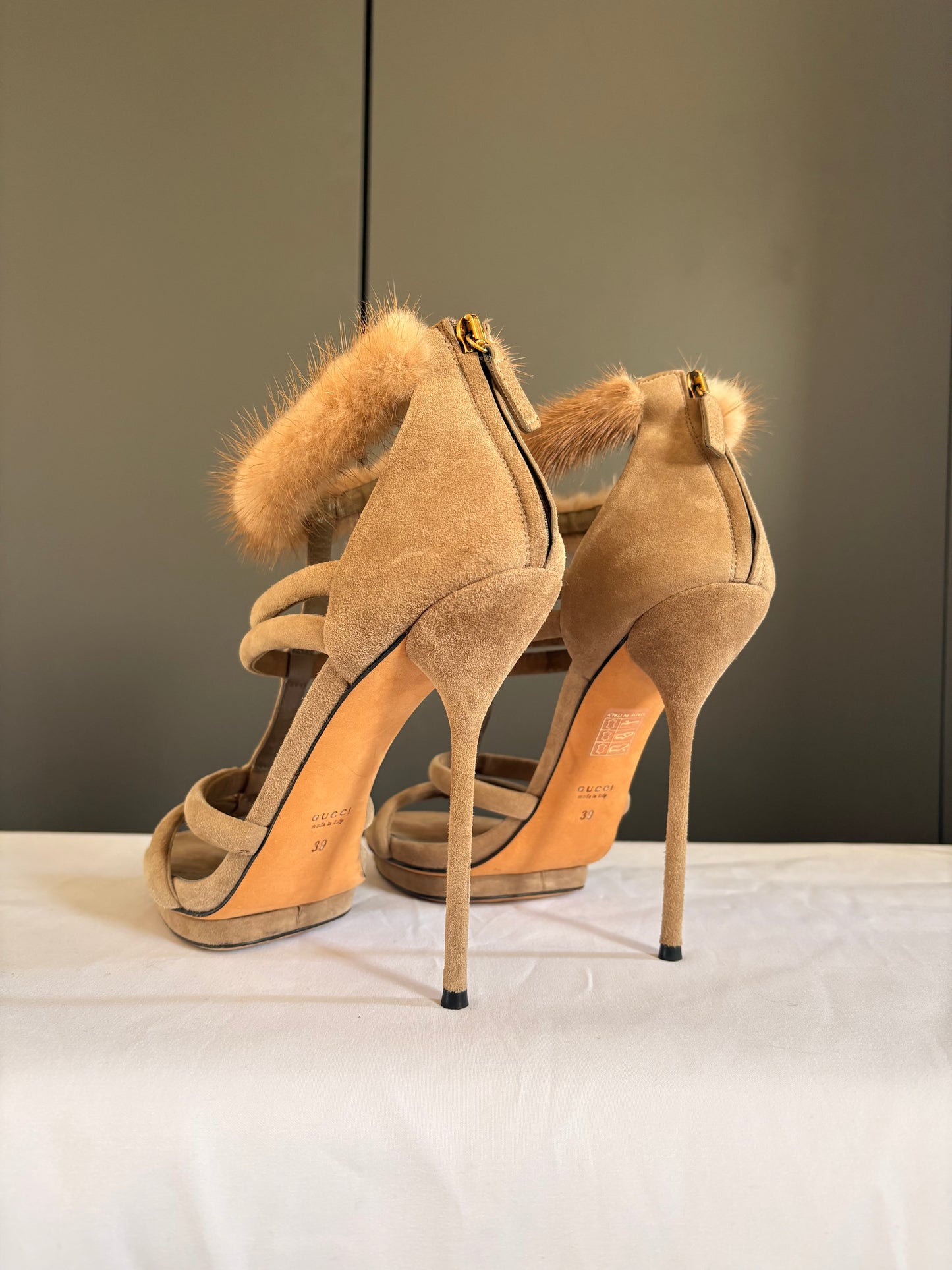 Gucci Mink Fur Heels