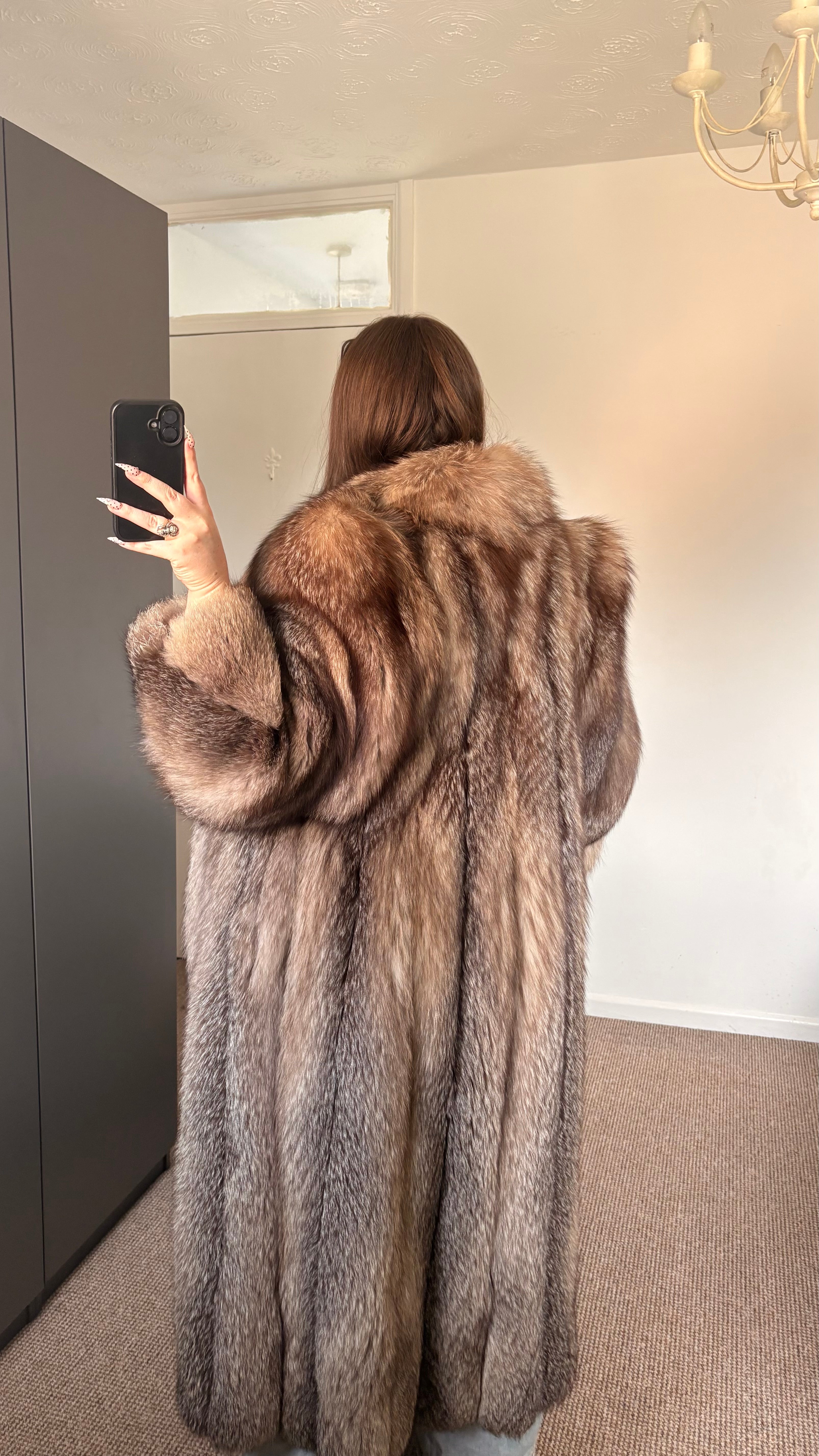 Vintage fox fur coat