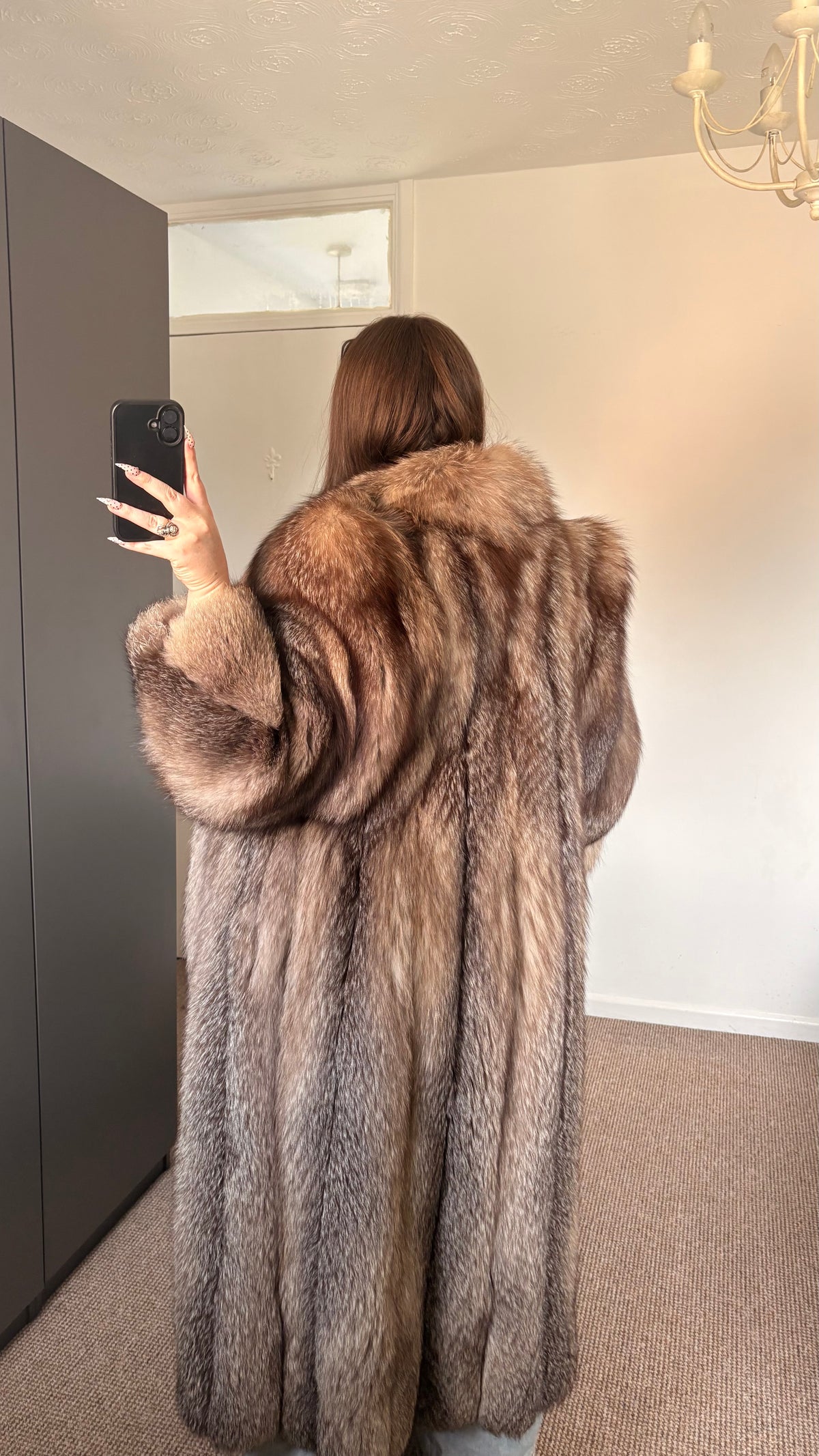 Vintage fox fur coat