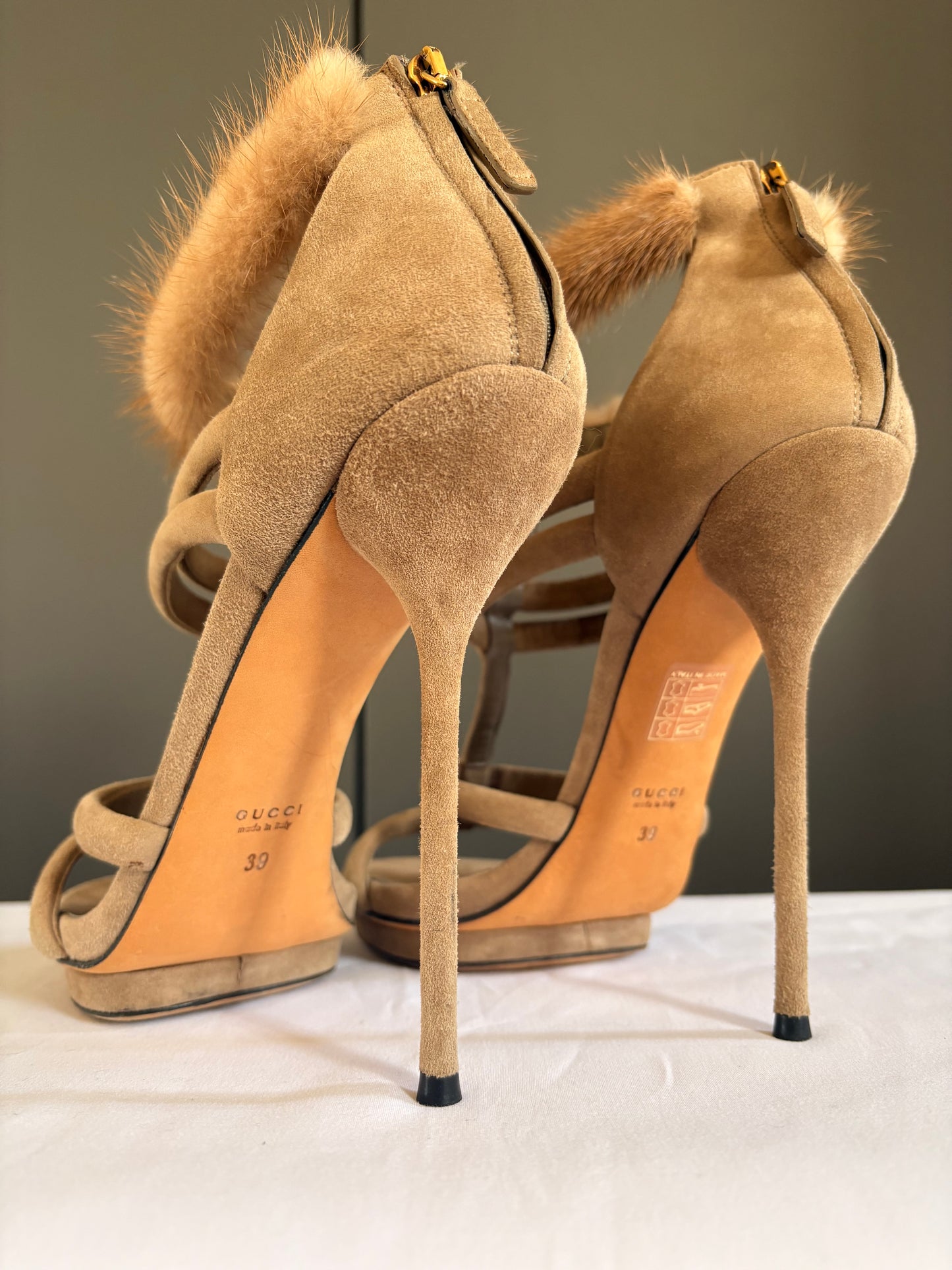 Gucci Mink Fur Heels