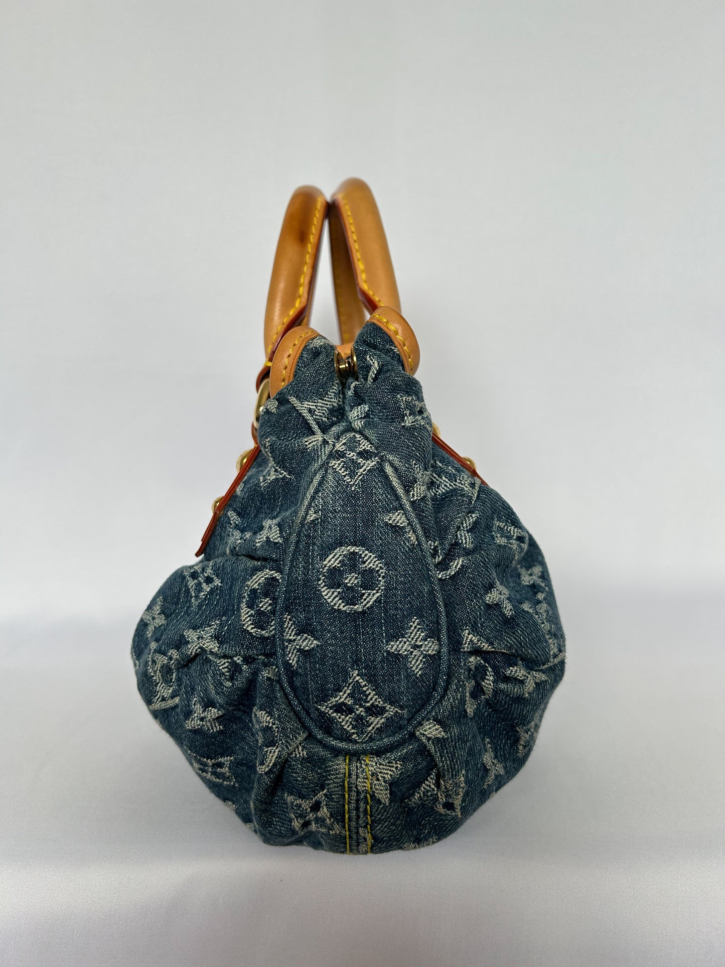 Louis Vuitton denim monogram pleaty bag