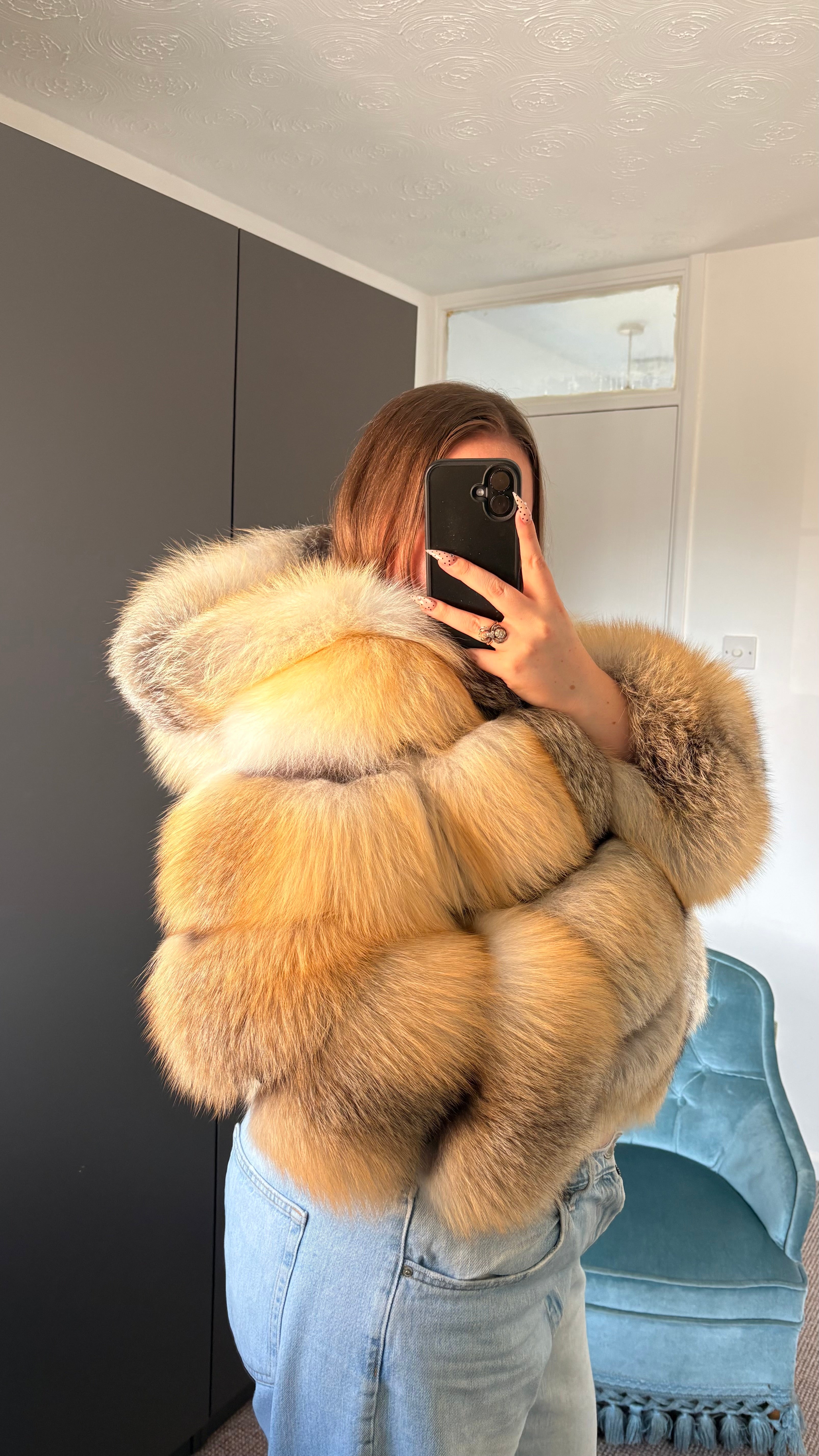 Vintage Fox Fur Bomber
