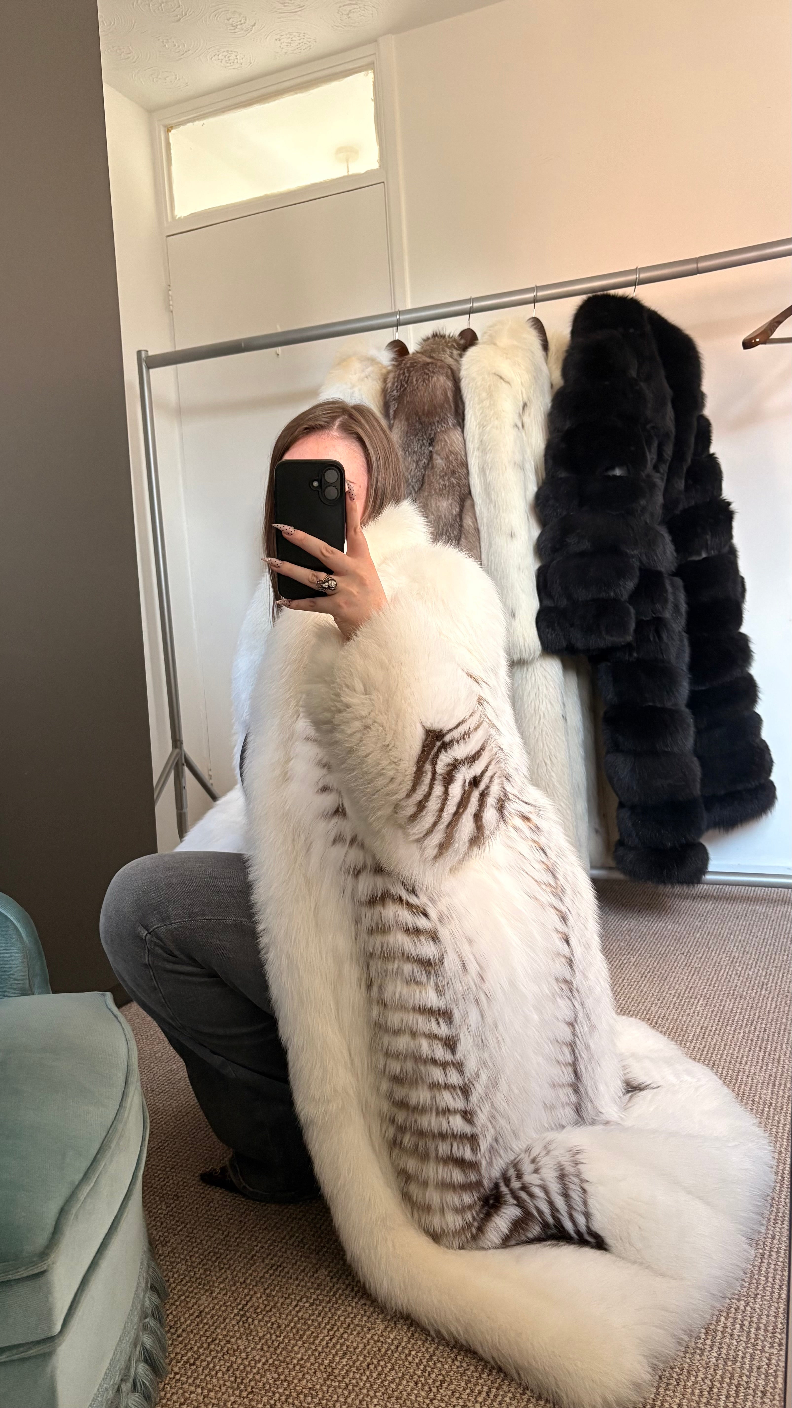 Vintage fox fur coat