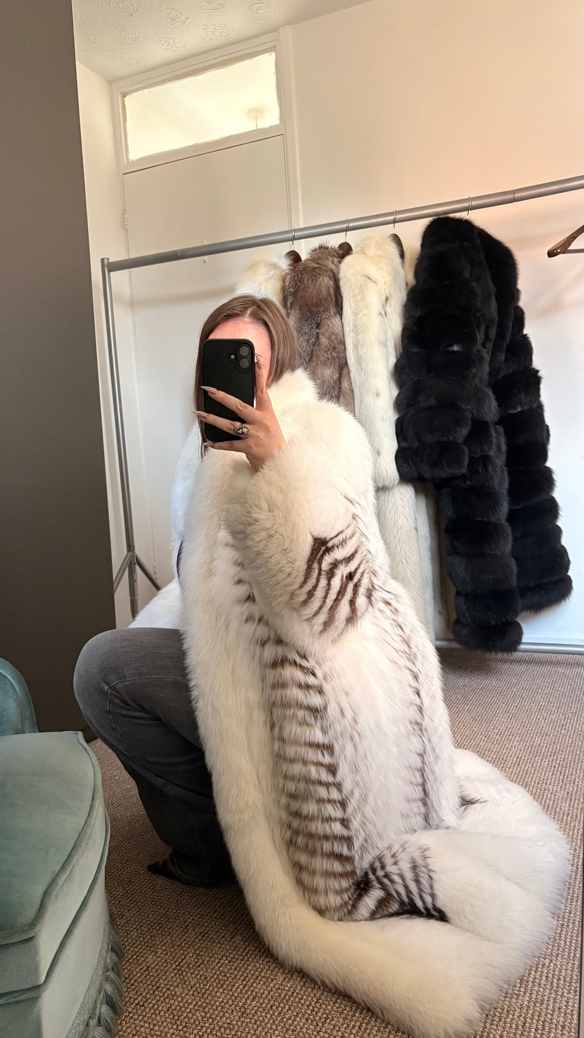 Vintage fox fur coat