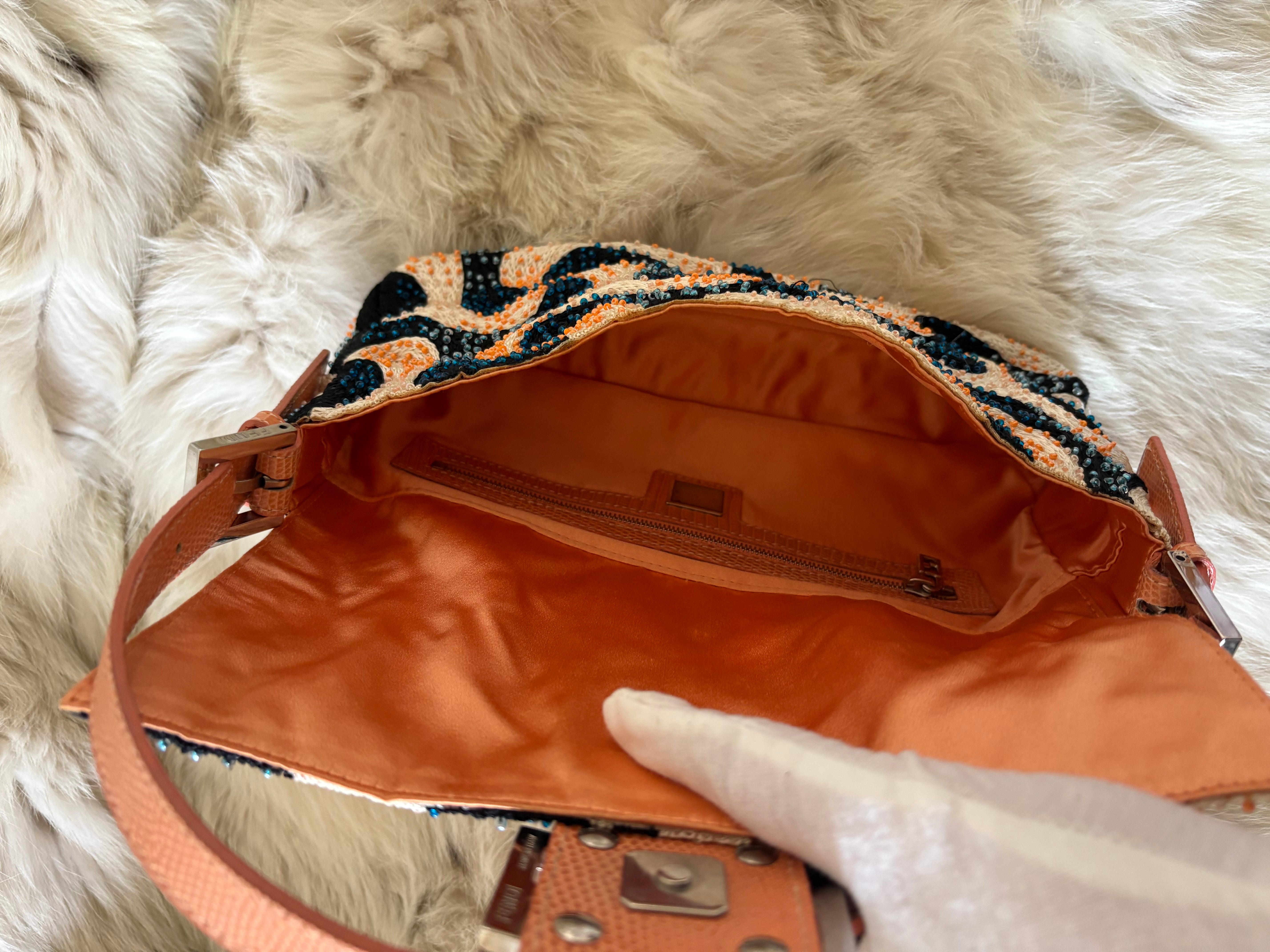 Fendi Baguette Embellished Swirl Pattern
