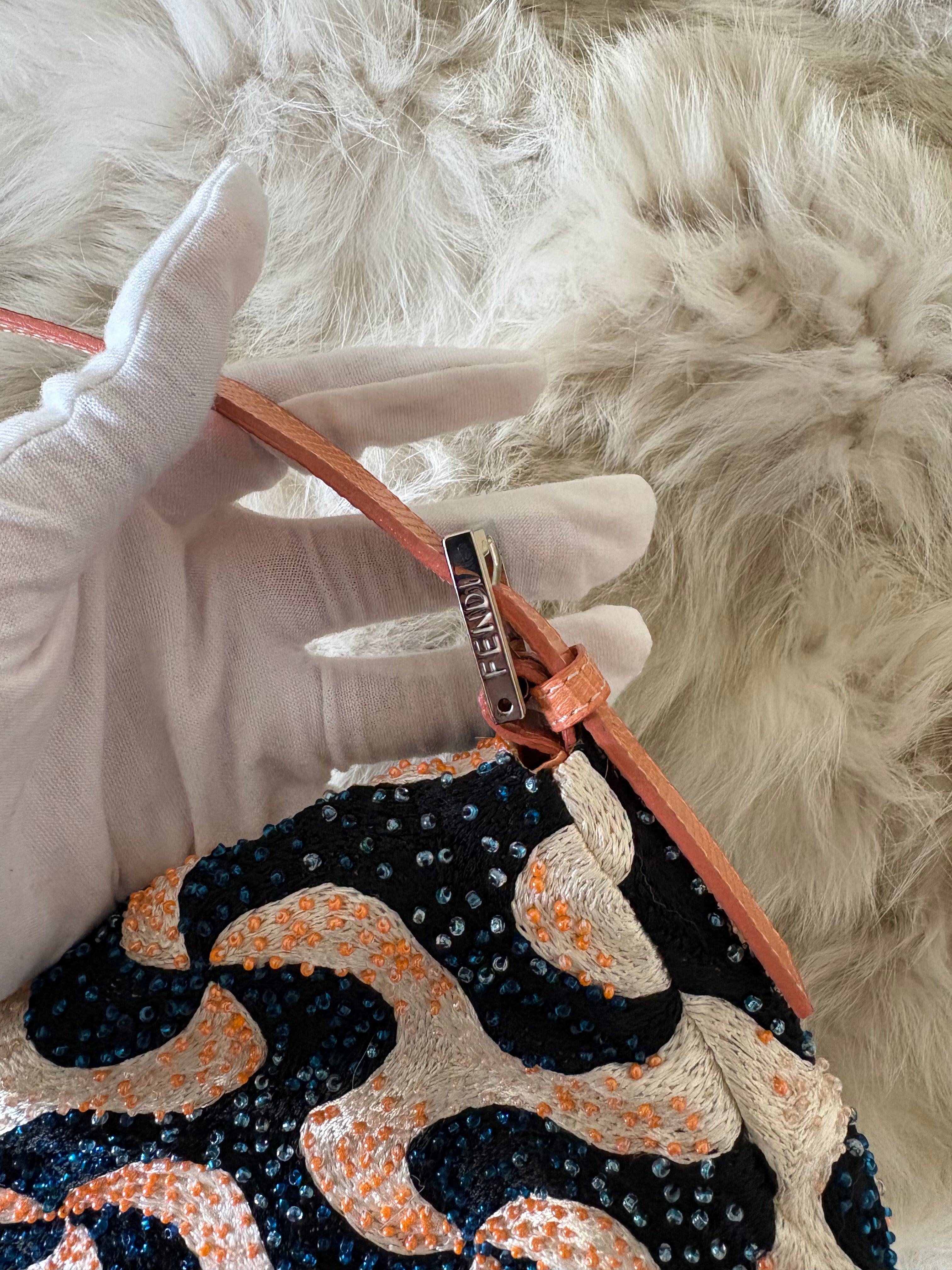 Fendi Baguette Embellished Swirl Pattern