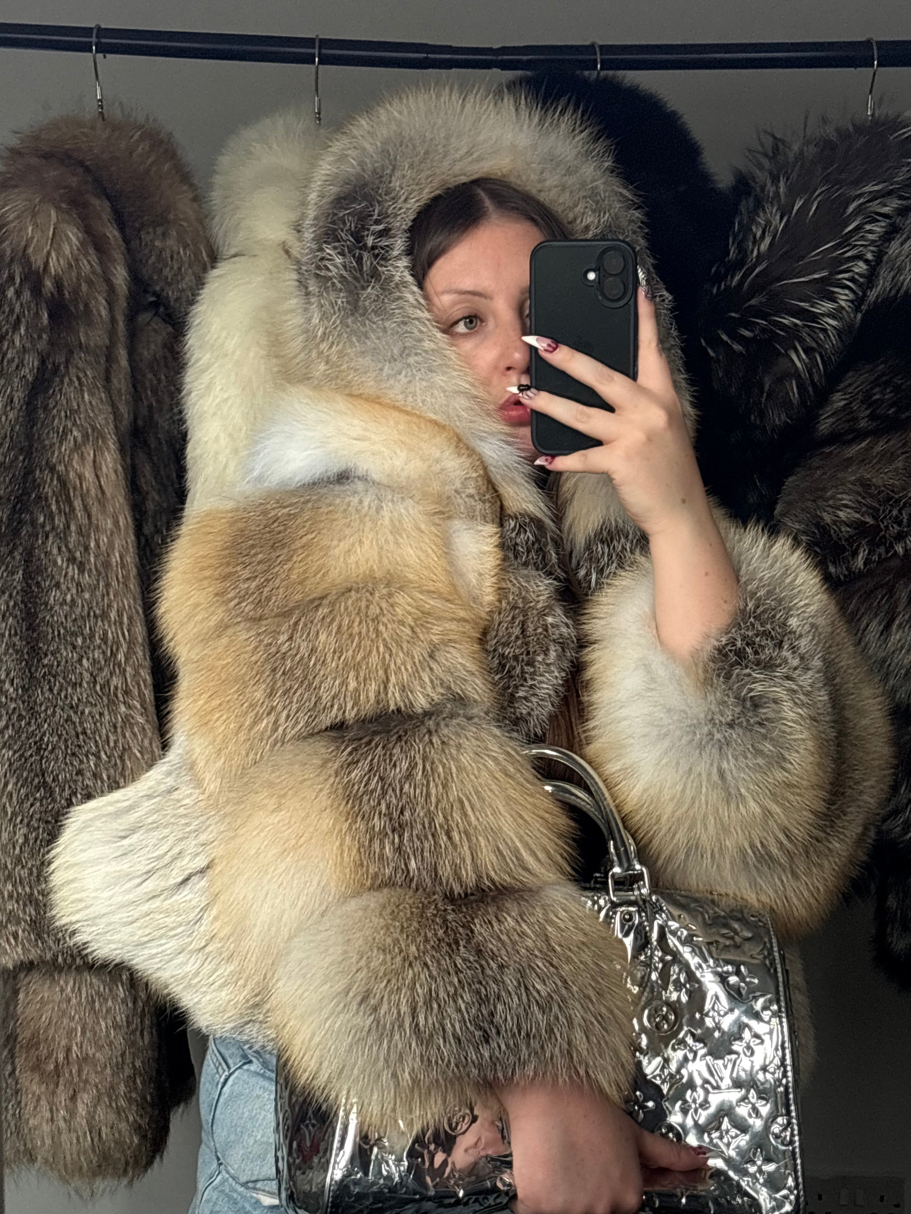 Vintage Fox Fur Bomber