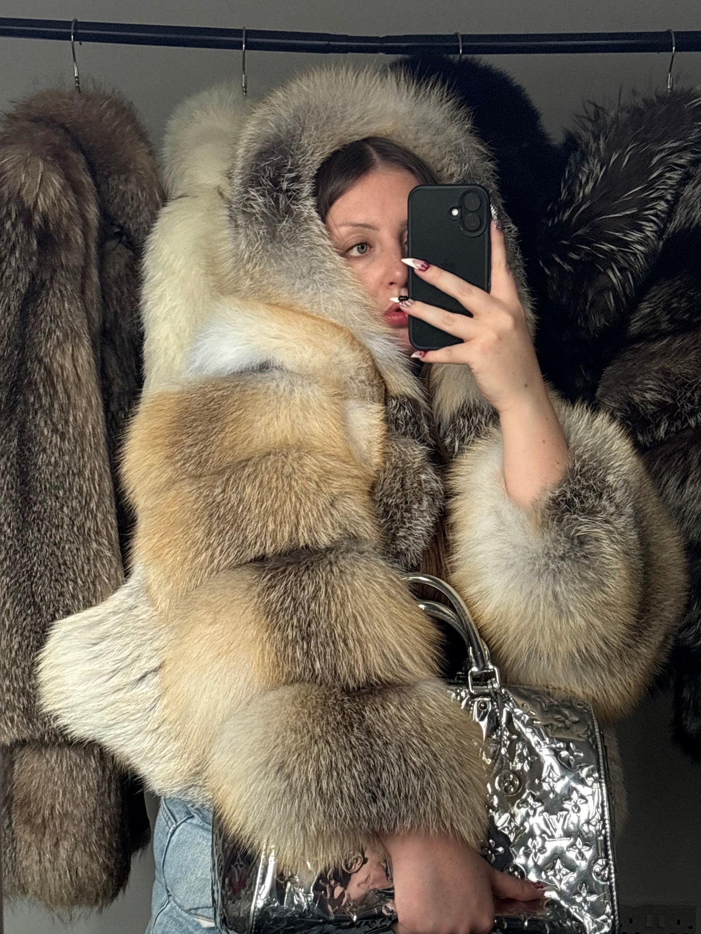 Vintage Fox Fur Bomber