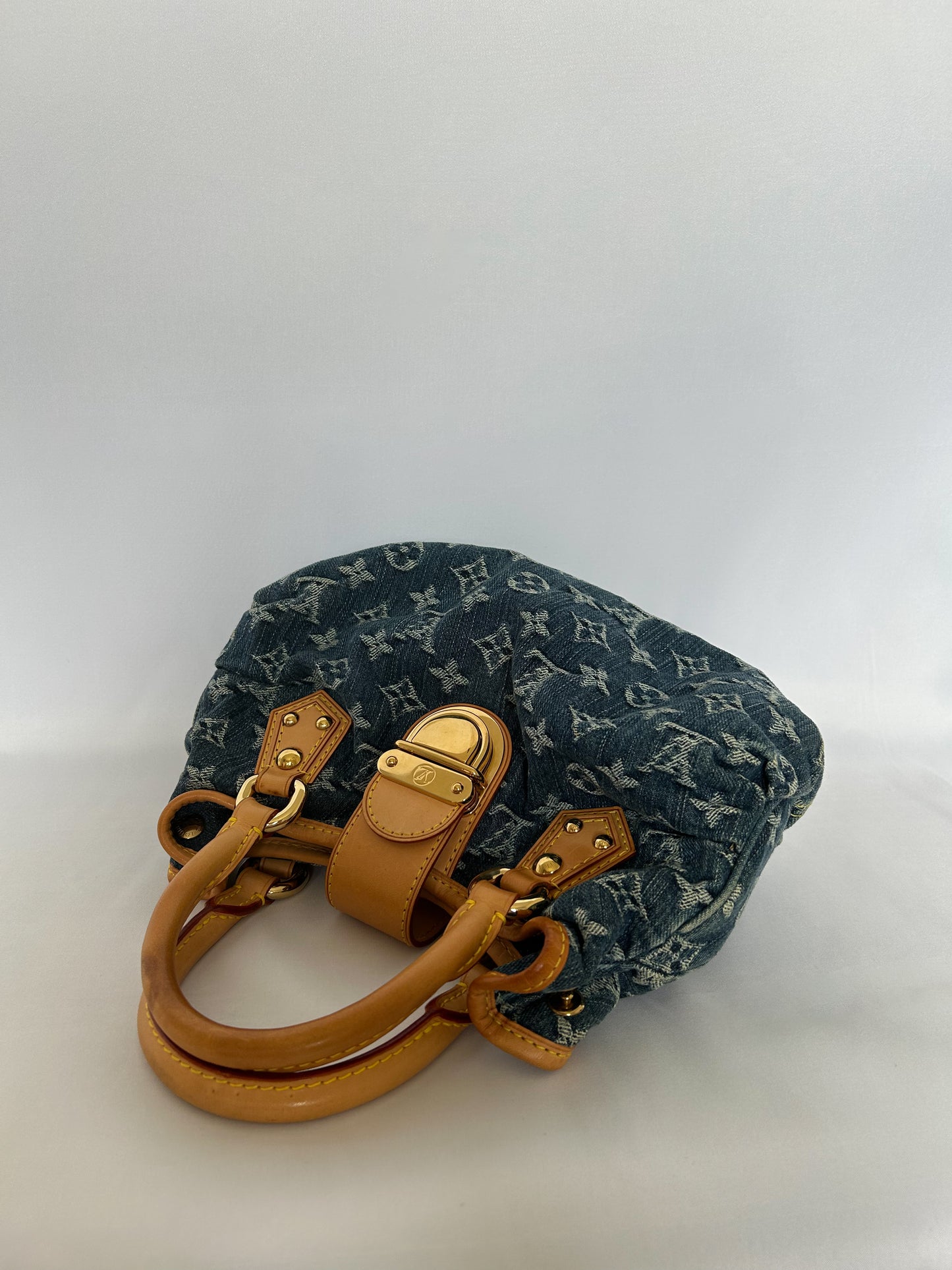 Louis Vuitton denim monogram pleaty bag