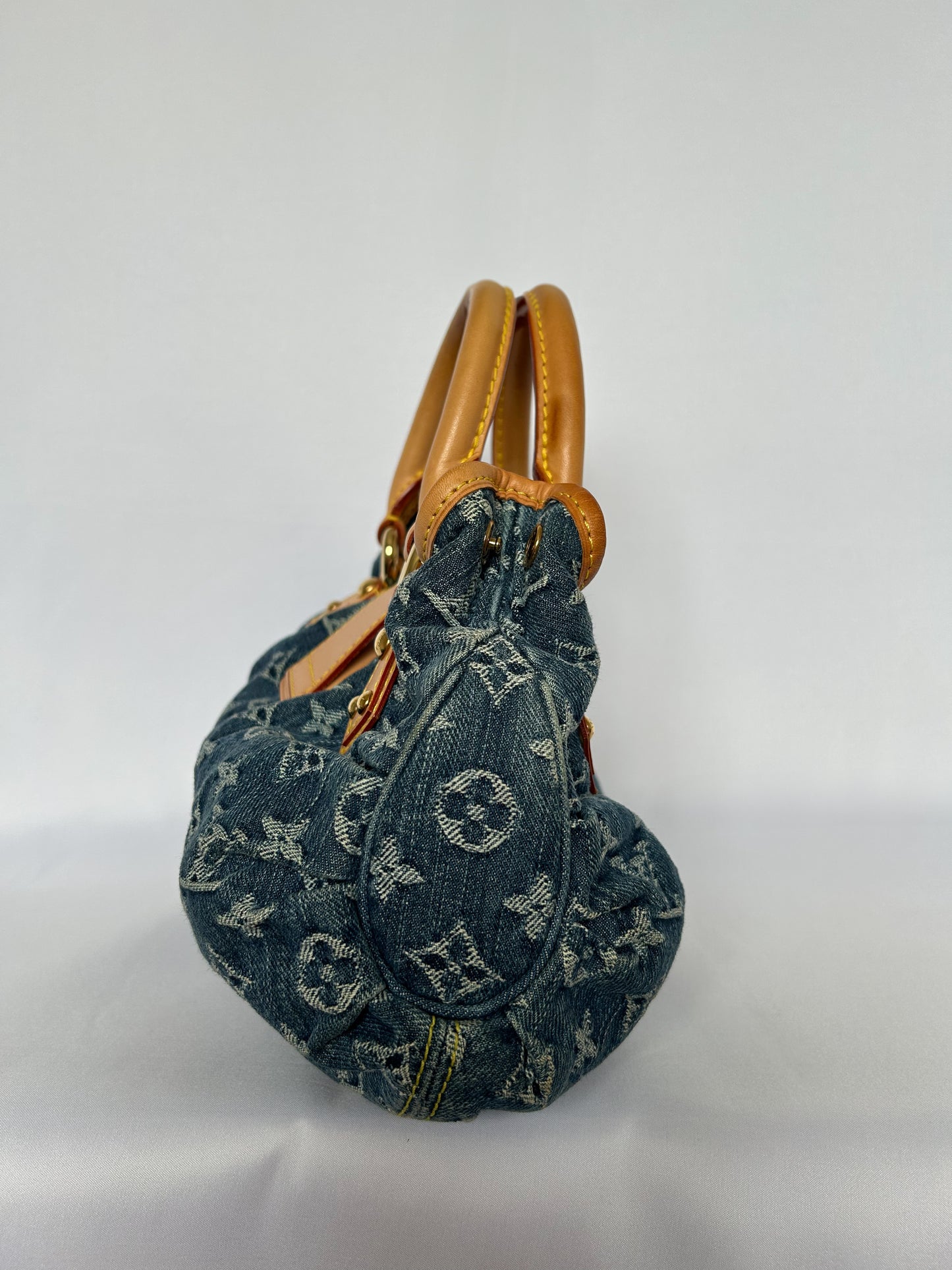 Louis Vuitton denim monogram pleaty bag