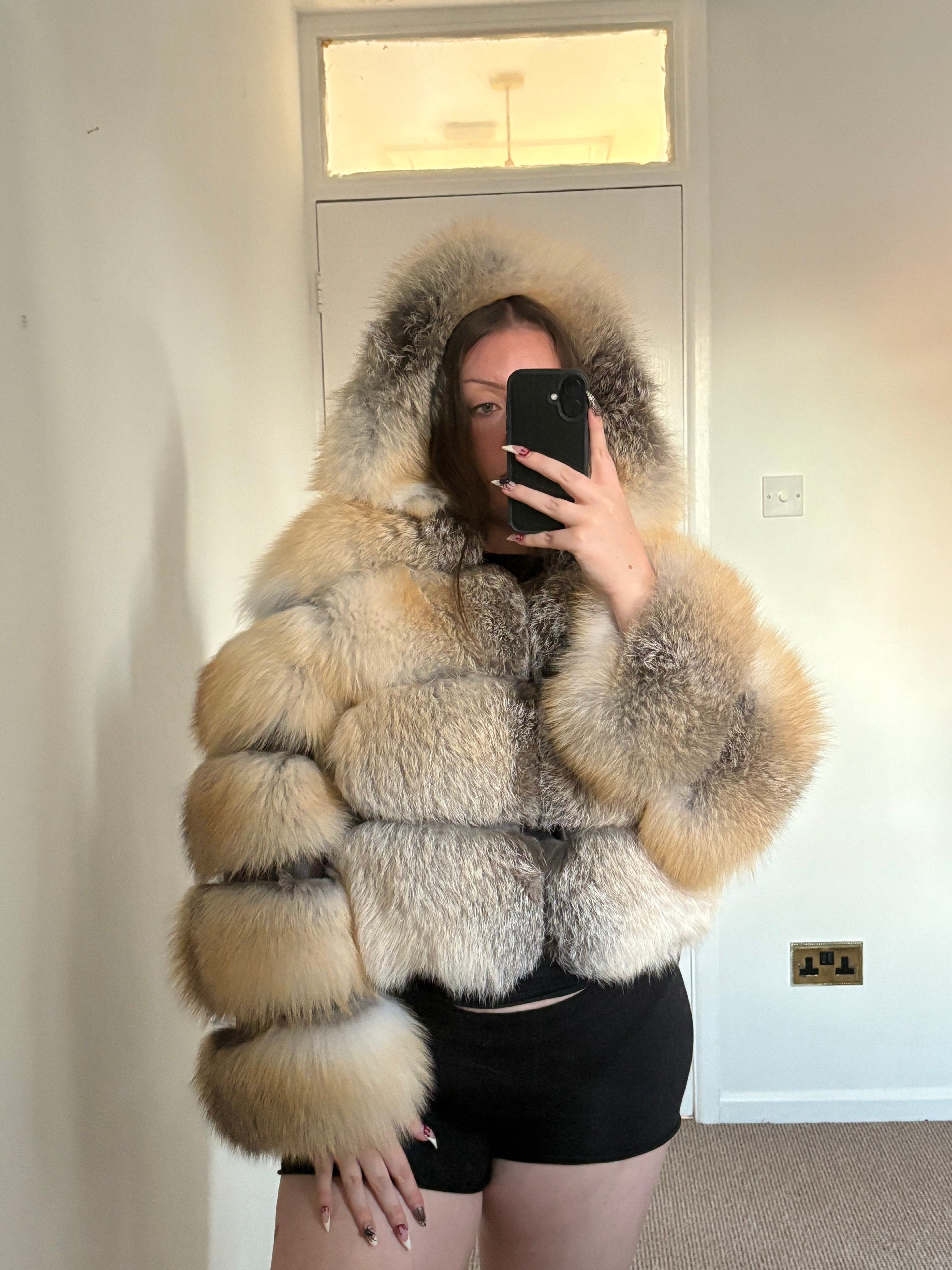 Vintage Fox Fur Bomber