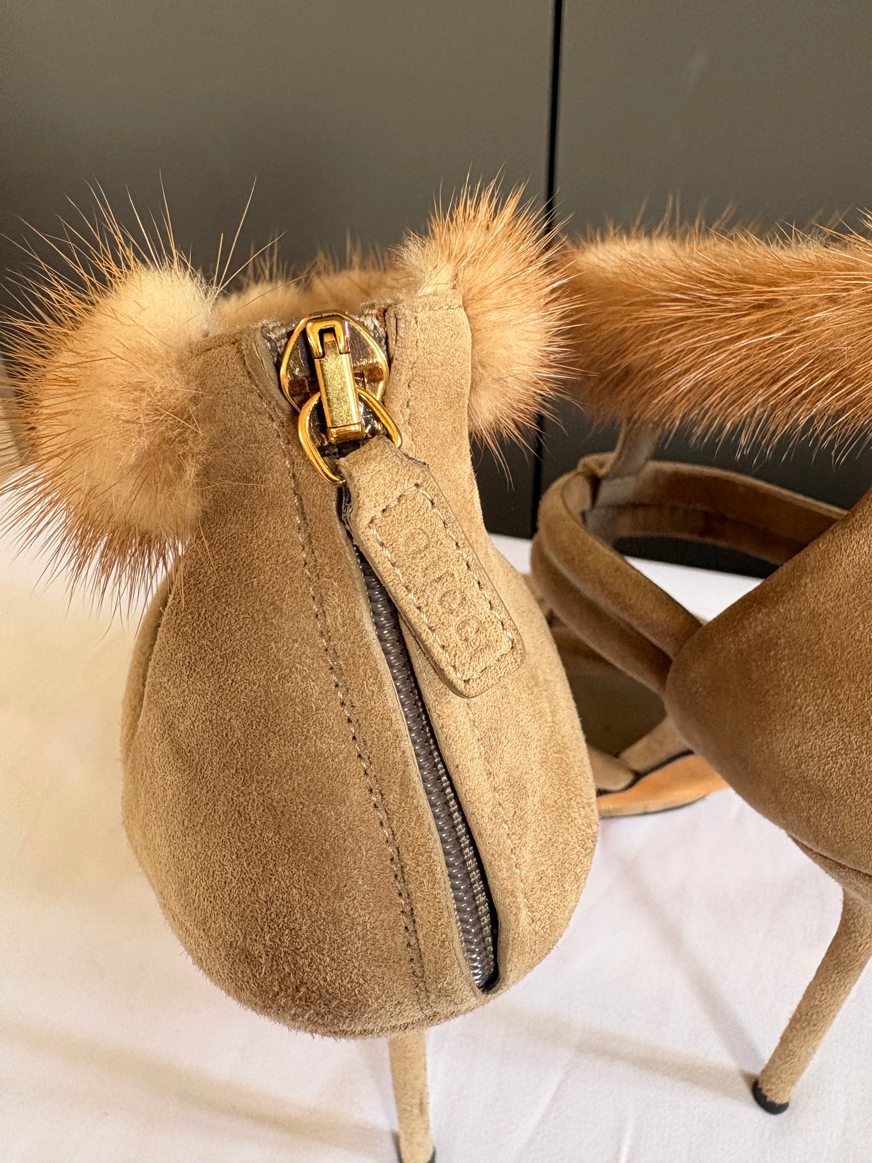 Gucci Mink Fur Heels