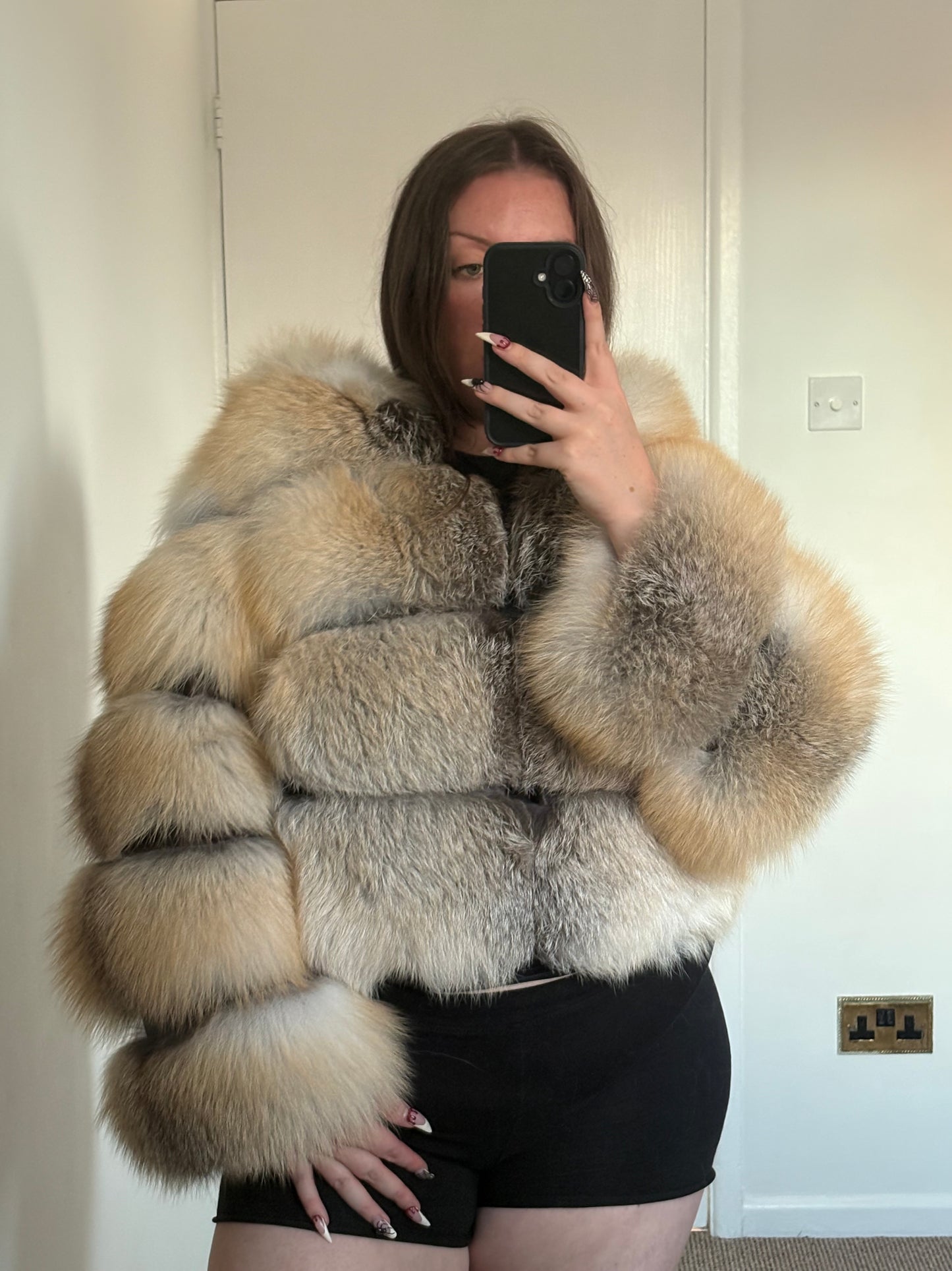 Vintage Fox Fur Bomber
