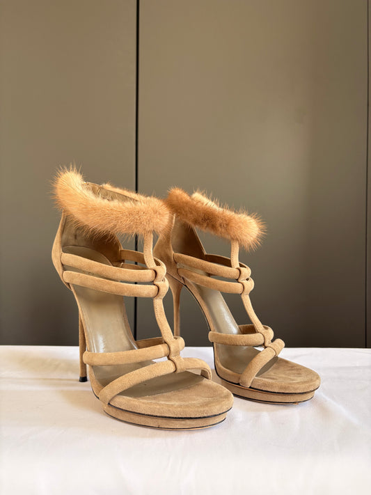 Gucci Mink Fur Heels