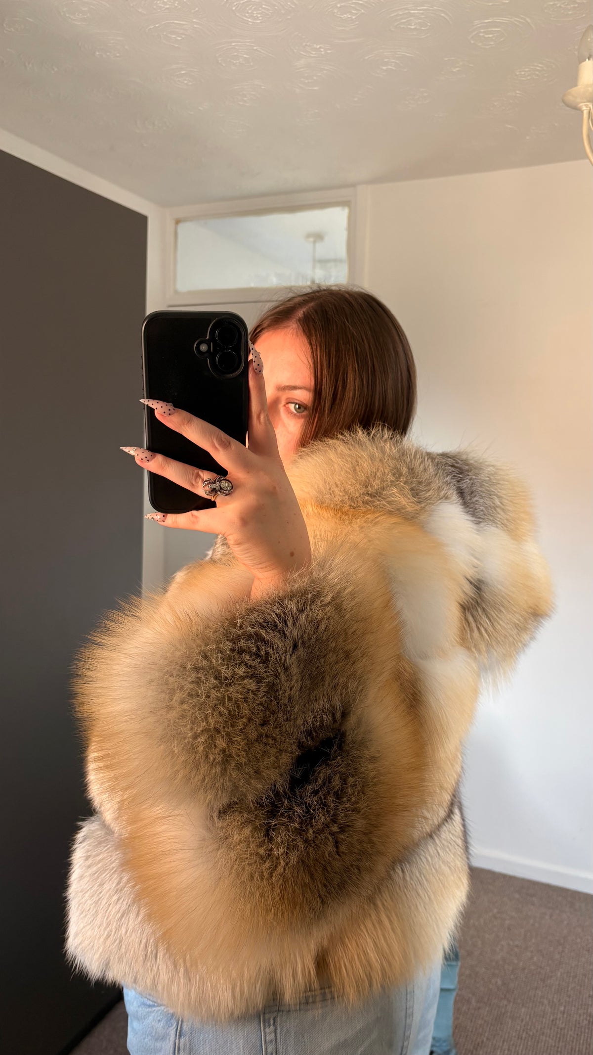 Vintage Fox Fur Bomber