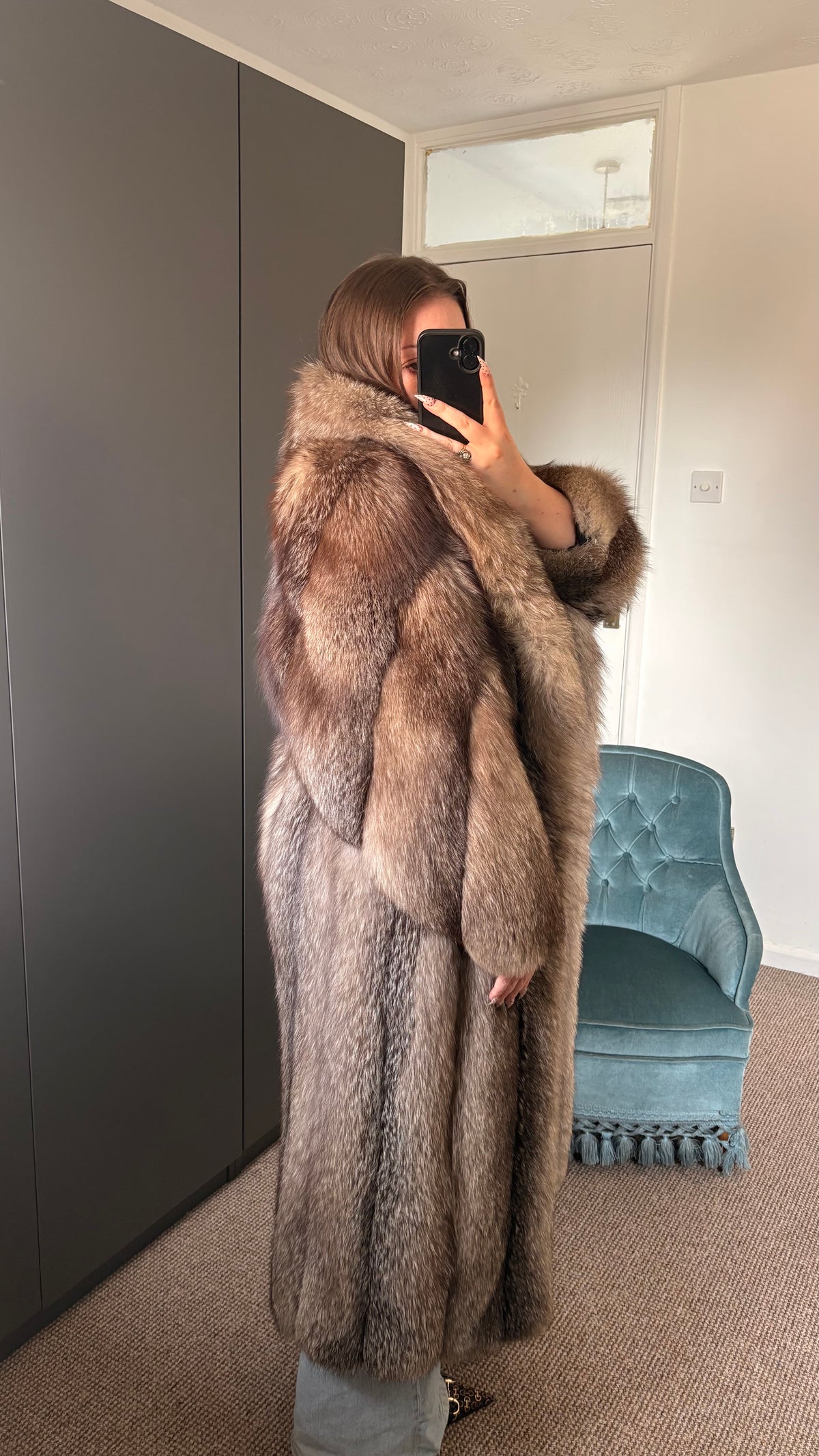 Vintage fox fur coat